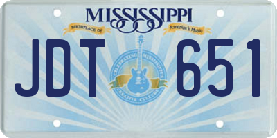 MS license plate JDT651