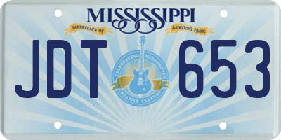 MS license plate JDT653