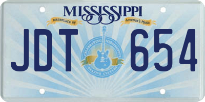 MS license plate JDT654