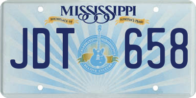 MS license plate JDT658