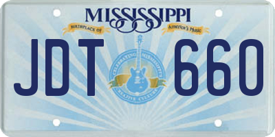 MS license plate JDT660