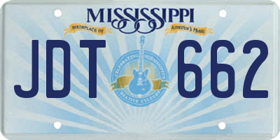 MS license plate JDT662