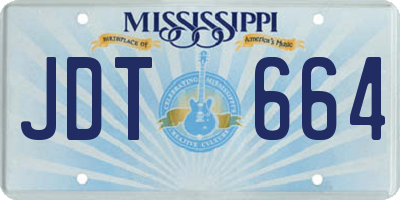 MS license plate JDT664