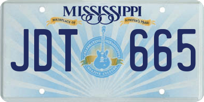 MS license plate JDT665
