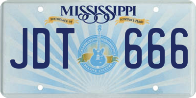 MS license plate JDT666