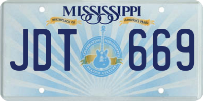 MS license plate JDT669