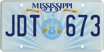MS license plate JDT673
