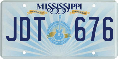MS license plate JDT676