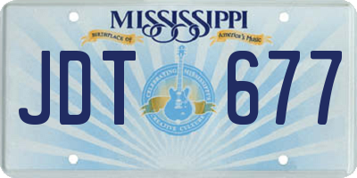 MS license plate JDT677