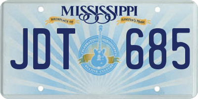 MS license plate JDT685