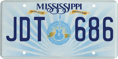 MS license plate JDT686