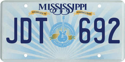 MS license plate JDT692