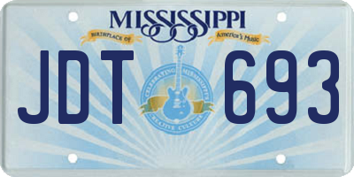 MS license plate JDT693