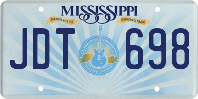 MS license plate JDT698