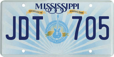 MS license plate JDT705