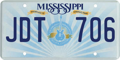MS license plate JDT706