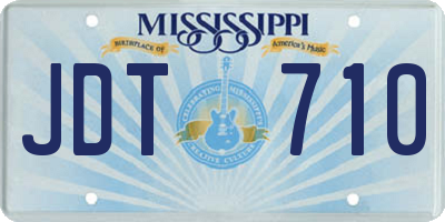 MS license plate JDT710