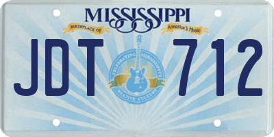 MS license plate JDT712