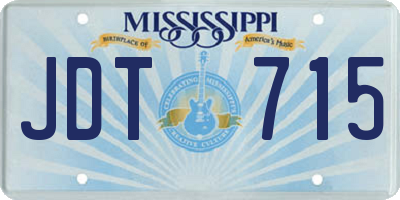 MS license plate JDT715