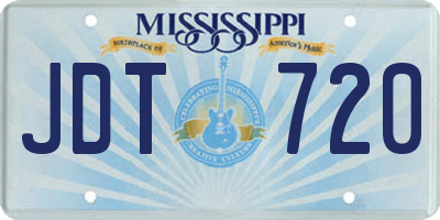 MS license plate JDT720