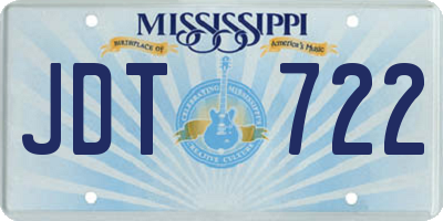 MS license plate JDT722