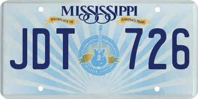 MS license plate JDT726