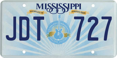 MS license plate JDT727