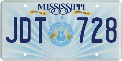 MS license plate JDT728