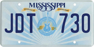 MS license plate JDT730