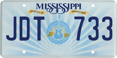 MS license plate JDT733
