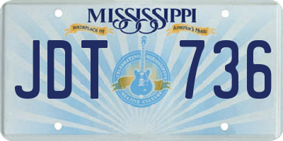 MS license plate JDT736