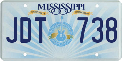 MS license plate JDT738