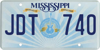 MS license plate JDT740