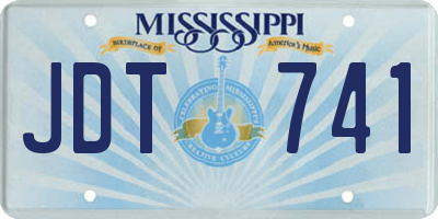 MS license plate JDT741