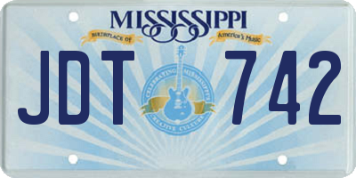 MS license plate JDT742