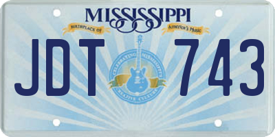 MS license plate JDT743