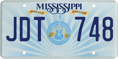 MS license plate JDT748