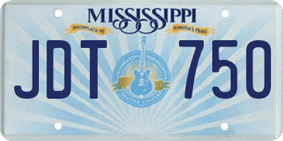 MS license plate JDT750