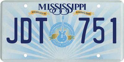 MS license plate JDT751