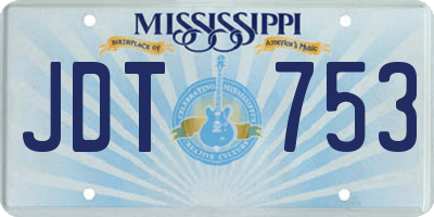 MS license plate JDT753