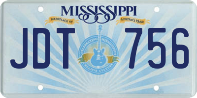 MS license plate JDT756