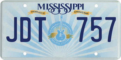 MS license plate JDT757