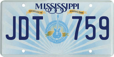 MS license plate JDT759