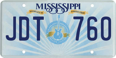 MS license plate JDT760