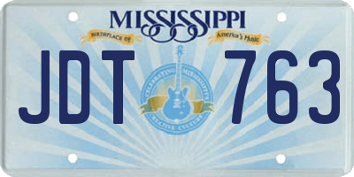 MS license plate JDT763