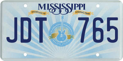 MS license plate JDT765