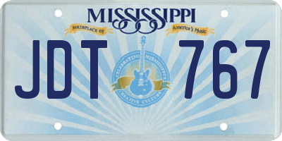 MS license plate JDT767