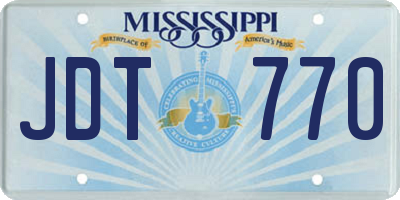 MS license plate JDT770