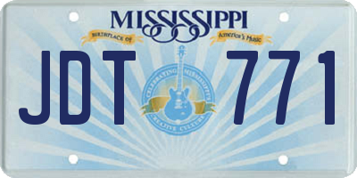 MS license plate JDT771