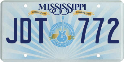 MS license plate JDT772